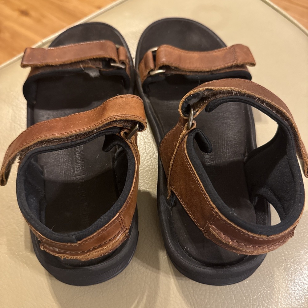 Timberland SensorFlex Brown Leather Sandals Men's‎ Size 9 Hook Loop Comfort - Picture 6 of 8